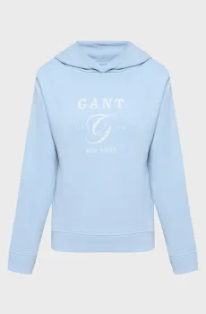 Женское голубое худи REG GRAPHIC HOODIE Голубой XS Gant 4200562