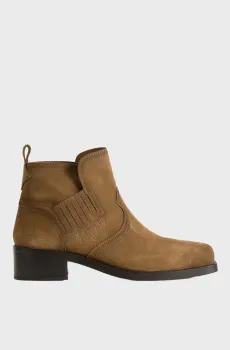 Женские коричневые замшевые ботинки Igata Коричневый 37 ZADIG&VOLTAIRE SWCT02150_COGNAC