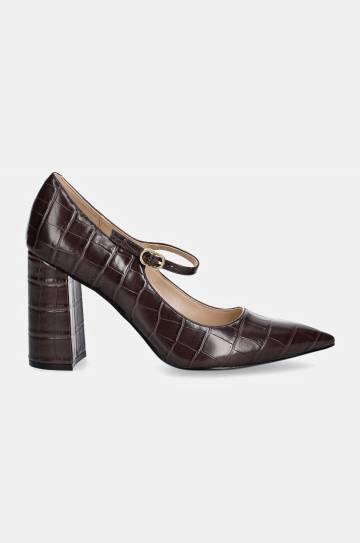 Туфли Twinset цвет коричневый каблук кирпичик 242TGT044 Туфли Twinset цвет коричневый каблук кирпичик 242TGT044