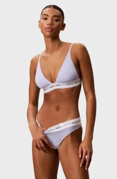 Женский голубой бюстгальтер LIGHTLY LINED TRIANGLE Голубой S Calvin Klein LV00QF9068