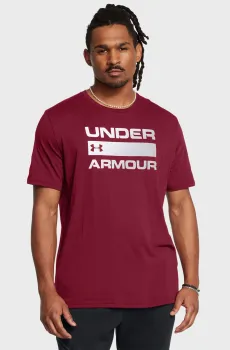 Мужская бордовая футболка UA TEAM ISSUE WORDMARK SS Бордовый S Under Armour 1329582-625