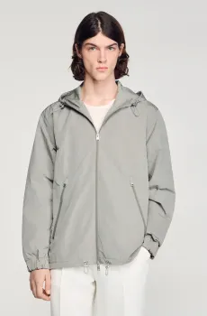 Мужская серая ветровка Серый L Sandro SHPBL01132_Aluminum