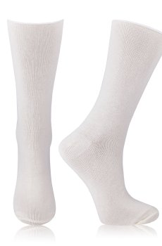 Носки женские AmiGA высокие, антистресс, молочные, размер 23-25