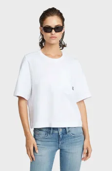 Женская белая футболка Pocket Белый XS G-Star RAW D26077,D959