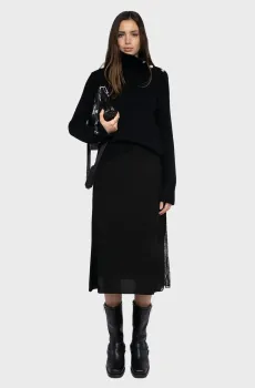 Женская черная юбка Jayla Черный 34 ZADIG&VOLTAIRE WWSK01637_BLACK