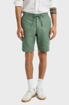 Мужские зеленые льняные шорты RELAXED LINEN DS SHORTS Зеленый XL Gant 205073
