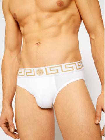 Versace Сліпери Greca AU10027 Білий Versace Сліпери Greca AU10027 Білий