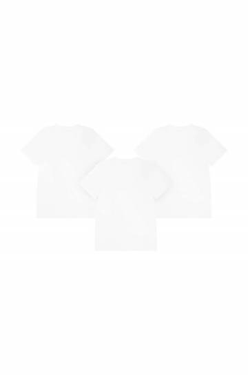 Детская хлопковая футболка Polo Ralph Lauren 3 шт цвет белый однотонная 9P5030 Детская хлопковая футболка Polo Ralph Lauren 3 шт цвет белый однотонная 9P5030