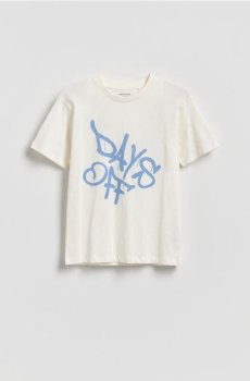 Reserved - Бавовняна футболка з принтом - кремовий - 965HR-01X