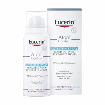 Спрей против зуда Eucerin AtopiControl Anti-Itching Spray 60 Sec & Up To 6H, 50 мл Спрей против зуда Eucerin AtopiControl Anti-Itching Spray 60 Sec & Up To 6H, 50 мл