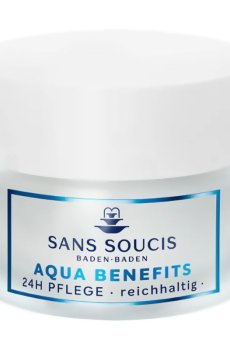 Насыщенный увлажняющий крем для лица Sans Soucis Aqua Benefits 24H Care Rich для сухой кожи, 50 мл