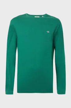 Мужской зеленый лонгслив SHIELD Зеленый M Gant 2004049
