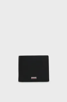 Мужской черный кожаный кошелек CENTRAL CC Черный ONESIZE Tommy Hilfiger AM0AM14497