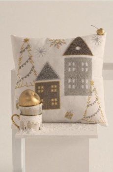 Подушка з різдвяним мотивом - білий