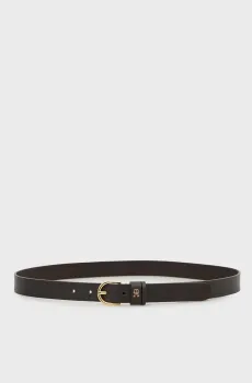 Женский темно-коричневый кожаный ремень ESSENTIAL EFFORTLESS 2.5 GO Коричневый 75 Tommy Hilfiger AW0AW16836