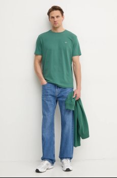 Хлопковая футболка Gant