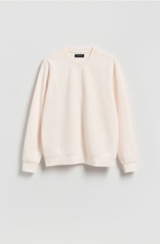 Reserved - Регулярна кофта з бавовною - кремовий - 532EF-01X