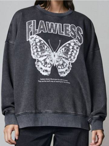 Світшот crewneck - темно-сірий Світшот crewneck - темно-сірий