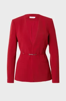 Женский красный жакет STRUCTURE TWILL SLIM BLAZER Красный 40 Calvin Klein K20K207154