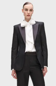 Женский черный жакет metallic Черный 38 Karl Lagerfeld A4W14039