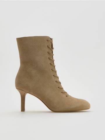 Reserved - LADIES` ANKLE BOOTS - бежевий - 385FF-08X Reserved - LADIES` ANKLE BOOTS - бежевий - 385FF-08X