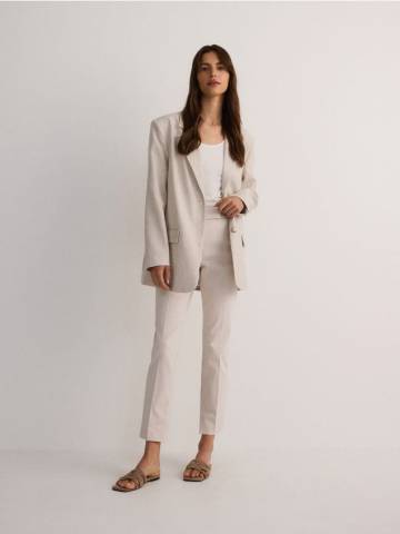 Reserved - Штани-сигарети зі стрілками - бежевий - 844BS-08X