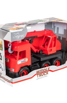 Детская игрушка Tigres Middle Truck Кран, от 3 лет, красный (39487)