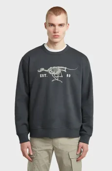 Мужской темно-синий свитшот Running dog back Синий M G-Star RAW D27095,D733