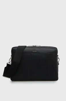 Мужская черная сумка для ноутбука XL EMBLEM AOP EMBOSS Черный ONESIZE Calvin Klein LV04D3526G