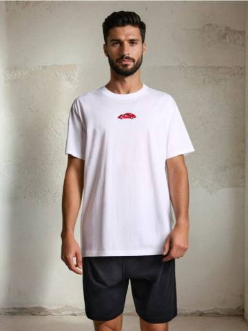 Піжамний комплект з двох предметів з принтом - різнобарвний