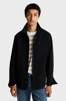 Мужская черная рубашка-пальто LW PACKABLE SHIRT JACKET Черный M Tommy Hilfiger MW0MW37629