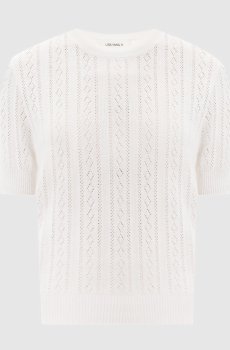 Белый топ Nika с кашемиром в узор