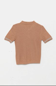 Детское поло с примесью льна United Colors of Benetton