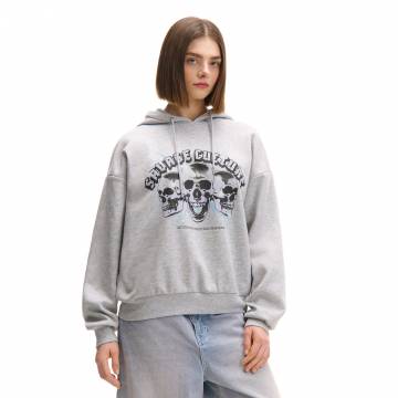 Cropp - Худі з принтом - light grey Cropp - Худі з принтом - light grey
