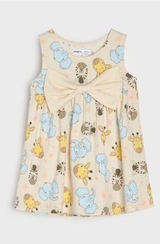 Сукня бабидол з декоративним бантом - кремовий