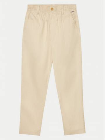 Tommy Hilfiger Штани з тканини Monotype KB0KB09146 Бежевий Regular Fit Tommy Hilfiger Штани з тканини Monotype KB0KB09146 Бежевий Regular Fit