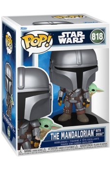 Игровая фигурка Funko POP! серии Мандалорец Мандолорец из Грога на спине, от 3 лет, 9.6 см (90443)
