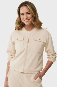 Женская бежевая спортивная кофта Structured knit bomber full zip Бежевый XS Mexx MF007501051W