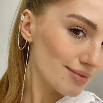 Серебряная серьга - каффа 123101 Серебряная серьга - каффа 123101