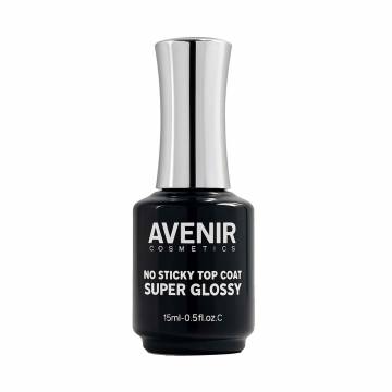 Топ для гель-лака Avenir Cosmetics Super Glossy No Sticky Top Coat без липкого слоя, 15 мл Топ для гель-лака Avenir Cosmetics Super Glossy No Sticky Top Coat без липкого слоя, 15 мл