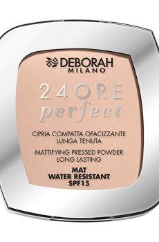 Уценка! Устойчивая компактная пудра для лица Deborah 24Ore Perfect Compact Powder SPF 15, 02 Light Rose, 9 г