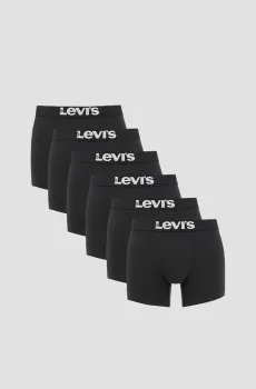 Мужские черные боксеры (6 шт) Черный L Levi’s® 701224217;001