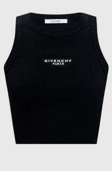 Черный топ в рубке с логотипом