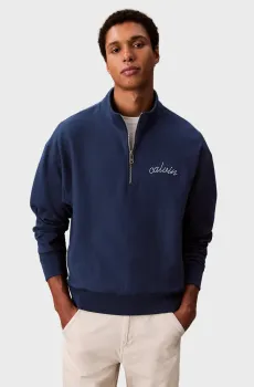 Мужская темно-синяя спортивная кофта PREMIUM TERRY Синий L Calvin Klein Jeans LV04RC227G