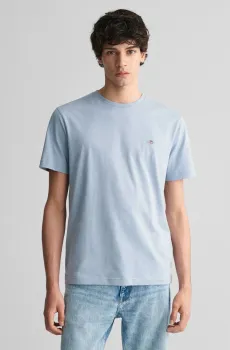 Мужская голубая футболка SLIM SHIELD SS Голубой S Gant 2003185