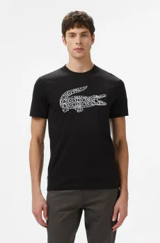 Мужская черная футболка Черный M-L Lacoste TH0508031