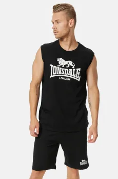 Мужская черная майка CLOPTON Черный L Lonsdale 117332