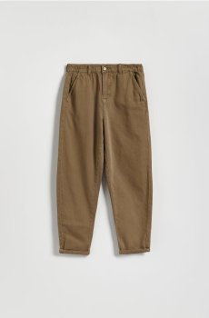 Reserved - Штани-чиноси з високим вмістом бавовни - бежевий - 435HK-80X
