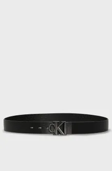 Мужской черный кожаный ремень MONOGRAM 35MM Черный 95 Calvin Klein LV04G7033G