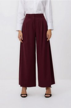 Reserved - Широкі штани - буряковий - 747JC-83X